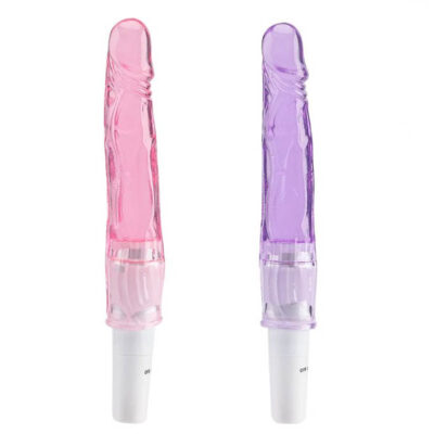Vibrador Pênis Estimulador Em Jelly Com Veias e Glande 21.5x3cm
