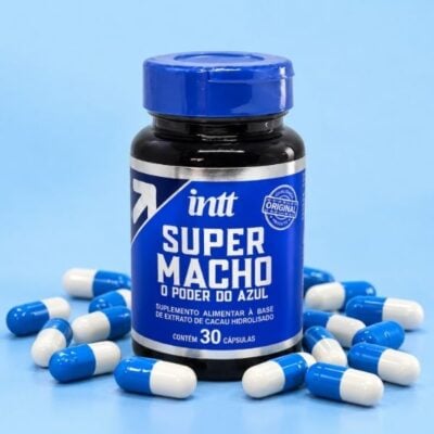Super Macho Cápsulas Potencializador Masculino O Poder do Azul Intt