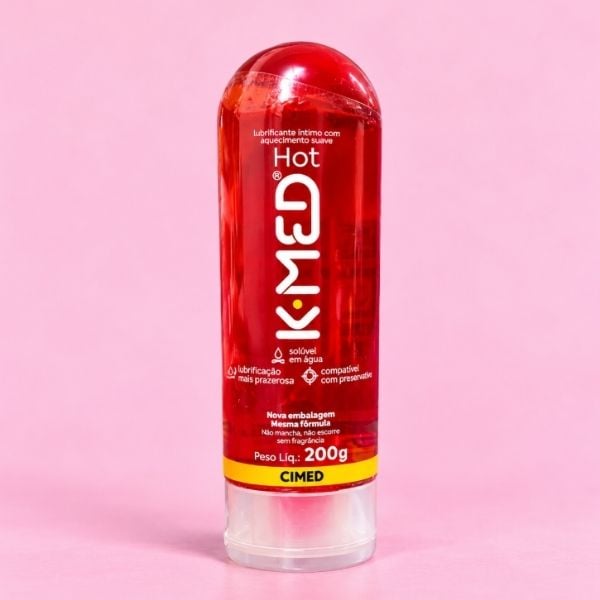 PRODUTOS CUPIDO ATACADO (78) Gel Lubrificante Íntimo Hot K-Med 200g - Imagem 1