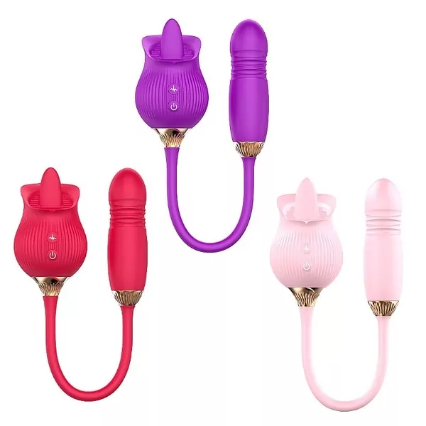 Many Estimulador Clitoriano Duplo Em Formato Flor