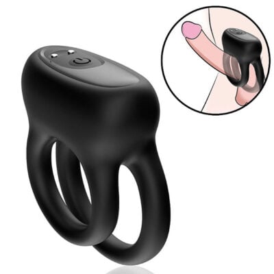 Anel Peniano Duplo com Vibrador Recarregável