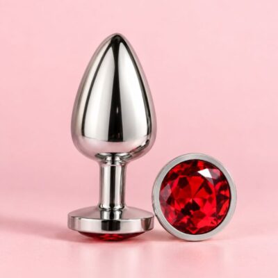 Plug Anal Cônico De Aço Com Joia P