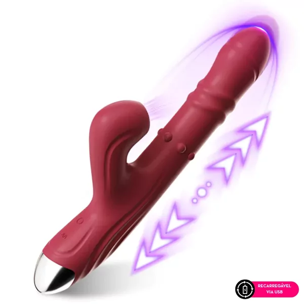 Ava Vibrador Rotativo com Vai e Vem e Ondas de Pressão