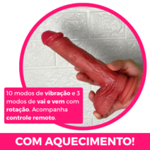 Rody Pênis Realístico com Controle Remoto – Vai e Vem com Rotação – 22,5 x 4,0 cm
