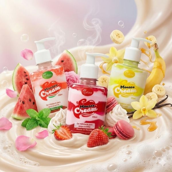 mousse Cream Creme Aromatizante Beijável 250ml Êxtase Mousse Cream Creme Aromatizante Beijável 250ml Êxtase Mousse Cream Creme Aromatizante Beijável 250ml