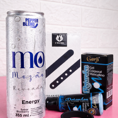 Kit Retardante Masculino - Anel Peniano + Gel Retardante + Energético Revoada
