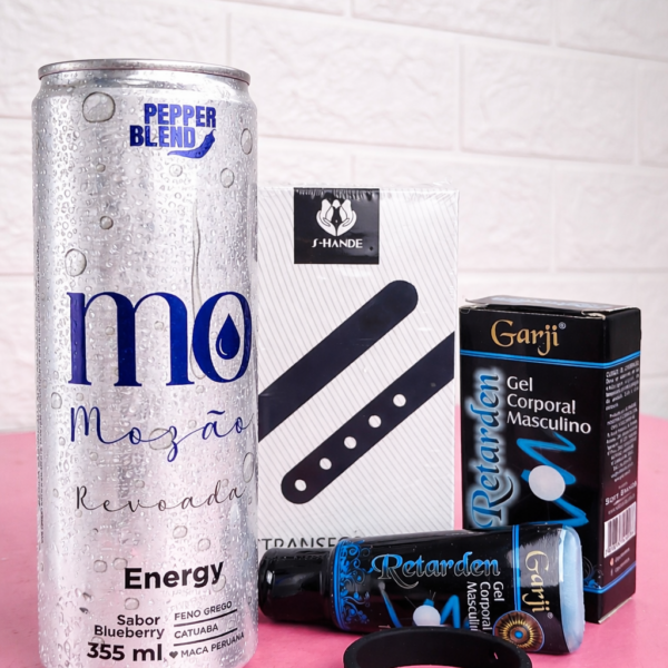 Kit Retardante Masculino - Anel Peniano + Gel Retardante + Energético Revoada