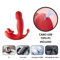 Clô Vibrador Vai e Vem 3 em 1 por Aplicativo