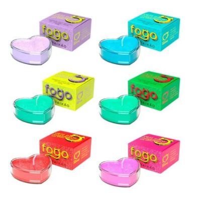 Fogo da Paixão Vela de Massagem Beijável com Glitter 20g Sexy Fantasy
