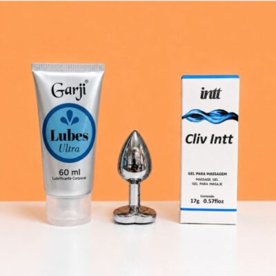 Kit Meu Primeiro Anal - Plug + Dessensibilizante e Lubrificante