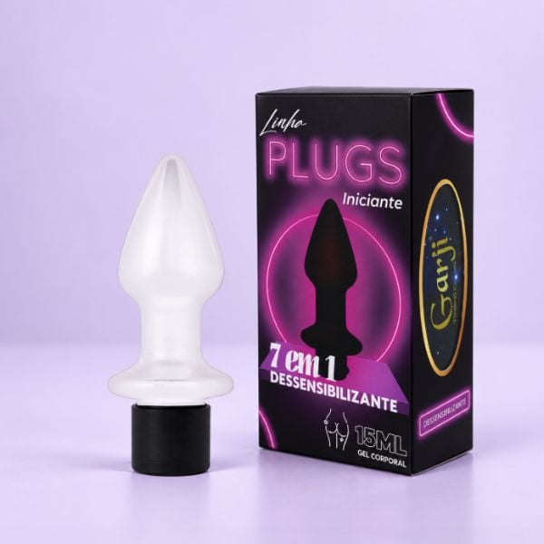 vibro - 2026-09-05T201254.362 Linha Plugs Iniciantes Gel Corporal 7 em 1 Dessensibilizante 15ml Garji