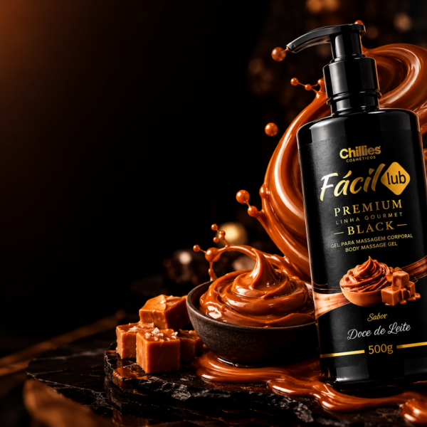 Gel Lubrificante Beijável Fácil Lub Premium Black 500g