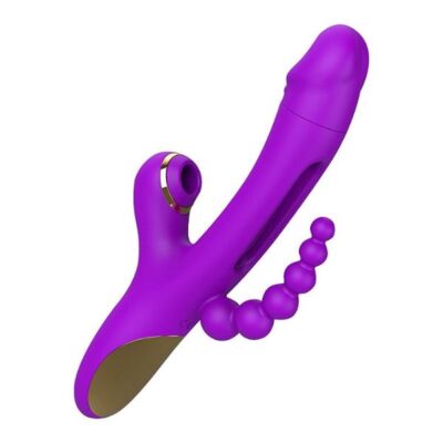Trinity Vibrador de Ponto G e Clitóris com Pulsação e Dedilhar Slap