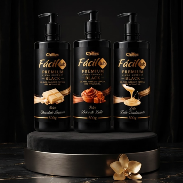 Gel Lubrificante Beijável Fácil Lub Premium Black 500g