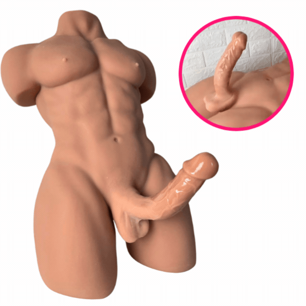 MASTURBADORES SITE (4) Homem Meio Corpo em CyberSkin Pênis com Vértebra