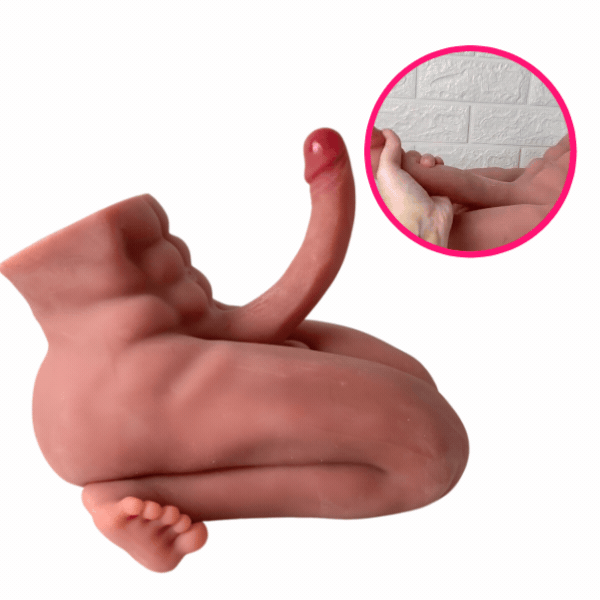 Frank Homem Meio Corpo de Joelhos com Pênis 20 cm