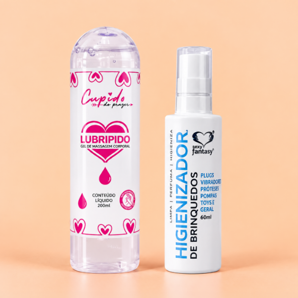PRODUTOS CUPIDO ATACADO (20) Kit Cuidado e Prazer – Lubripido Gel Neutro + Spray Higienizador 60ml